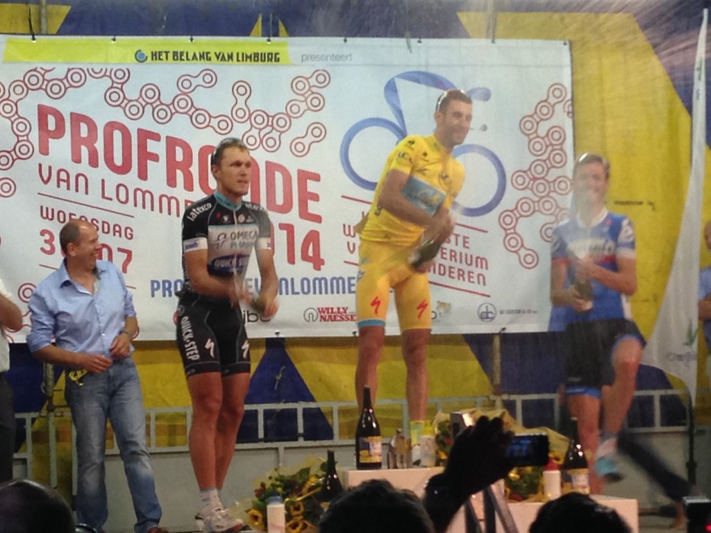 Lommel Podium. Trentin, Nibali, Vansummeren