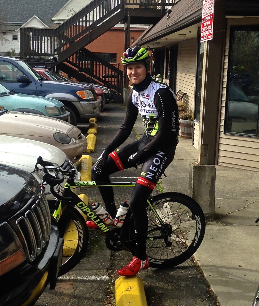 Logan Owen dropped in to assist with today's clinic. Logan has just come off of his break following CX World's and has started training for his 2015 road season. He leaves for his team camp in California tomorrow. It was invaluable having Logan there to help out today. -photo courtesy Ward Zauner